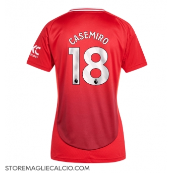 Manchester United Casemiro #18 Maglia Gara Casa Repliche 2024-25 Donna